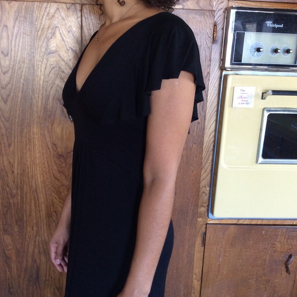 Black Dress with Empire Waist - Picture 4 of 4